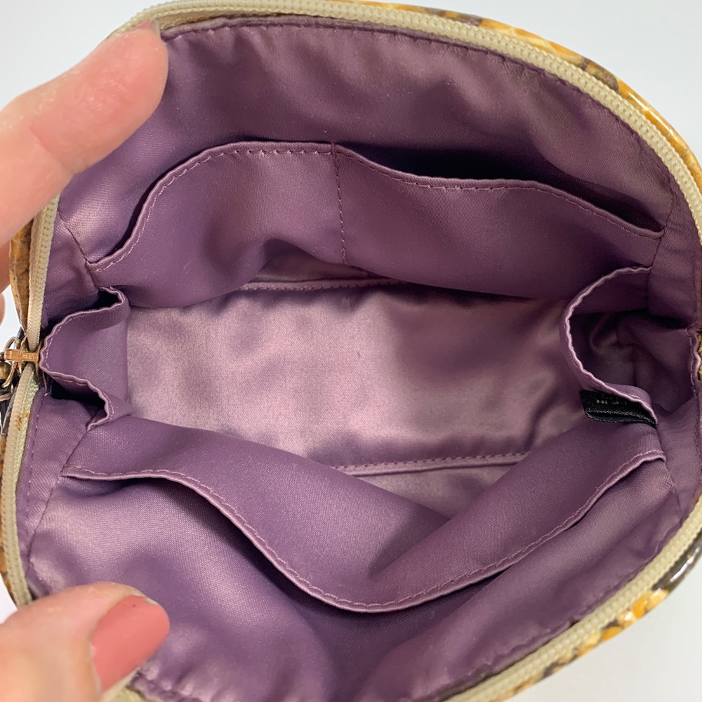 Coach Domed Fabric Makeup Bag with Python Accent - Picture 7 of 12